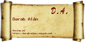 Darab Alán névjegykártya